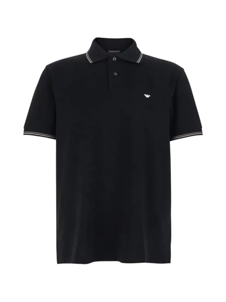 Polo Emporio Armani cu broderie negru