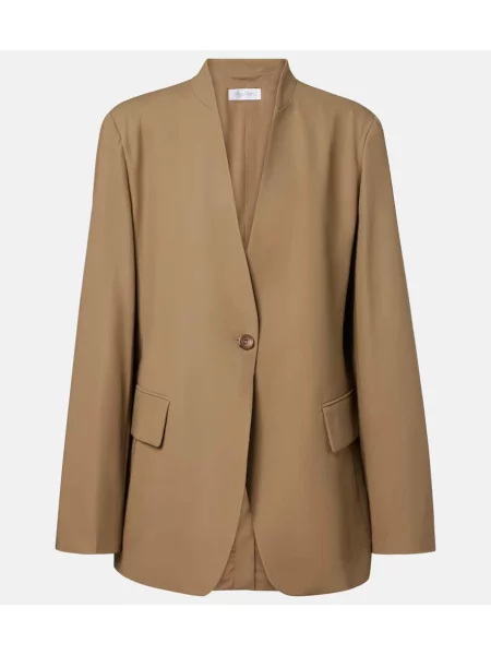 Sacou Max Mara din țesătură twill maro