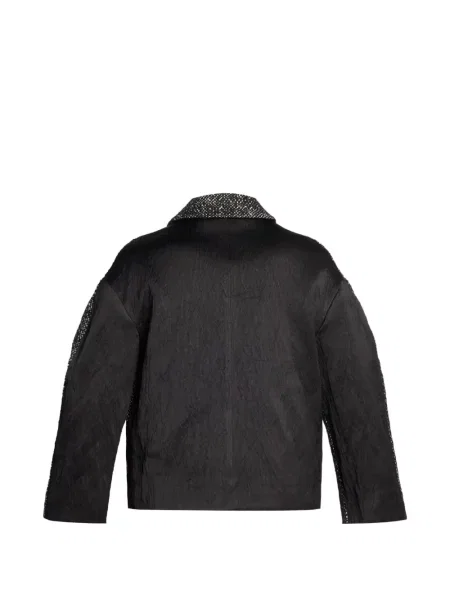 Decupat geacă Erdem cu model floral negru