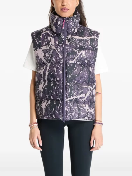 Top sport Nike din fleece plisat fără mâneci alb