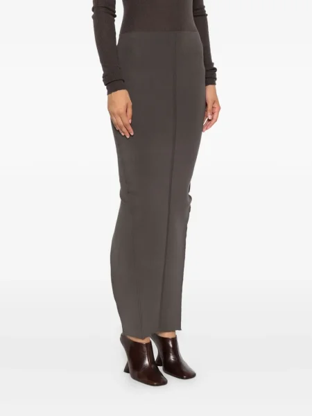 Fustă Rick Owens tricotate gri