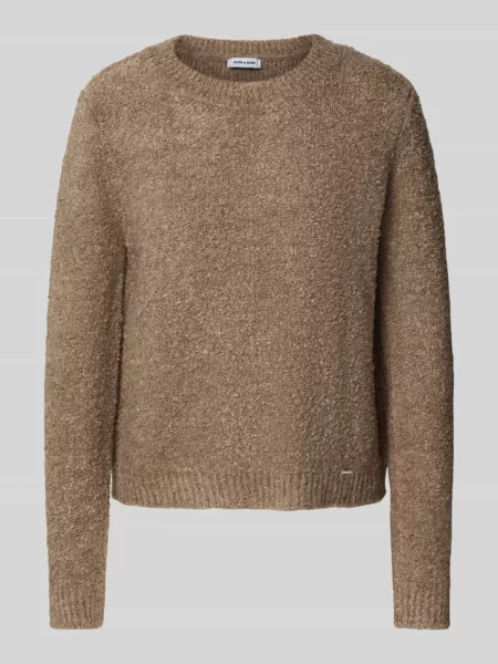 Sweter z dzianiny z prążkowanymi wykończeniami More & More