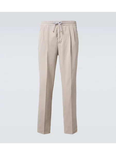 Pantaloni Brunello Cucinelli conici bej