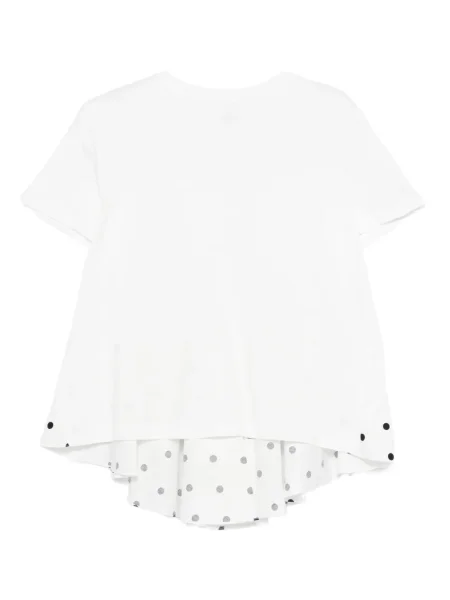 Bluzka Parlor w grochy z falbankami biała