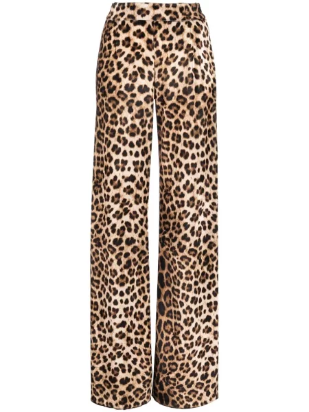 Pantaloni Philipp Plein cu imagine cu model leopard maro