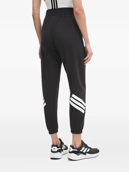 Spodnie Adidas w paski z autografem do biegania zielone