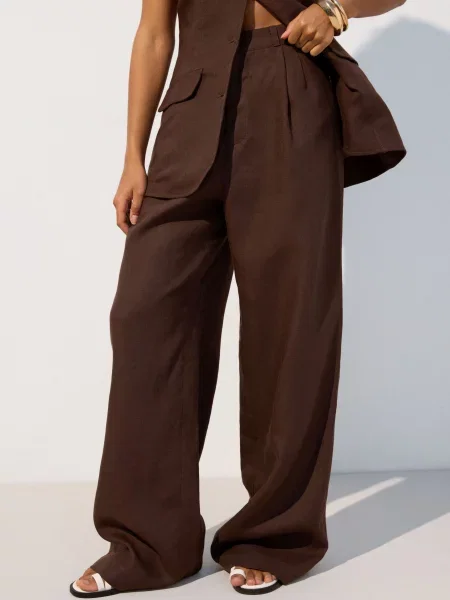 Лляне Палаццо Estro коричневий