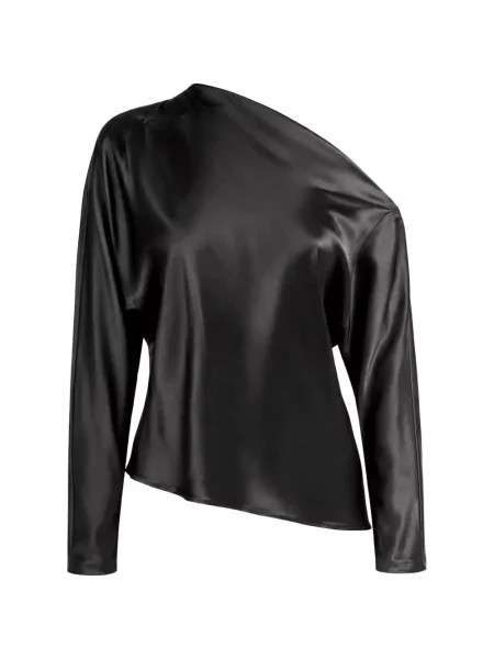 Top The Sei asimetric negru