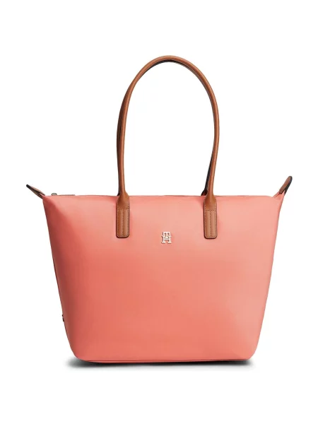 Tommy Hilfiger Geantă Popette Tote Coral roșu