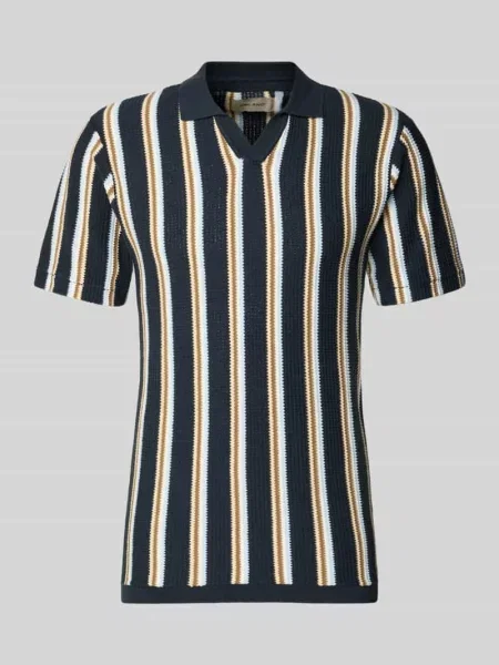 Koszulka polo o kroju slim fit z dekoltem w serek model AMOS' Blend
