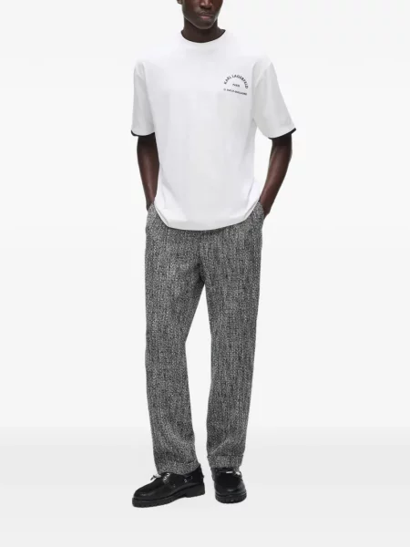 Gulerat tricou Karl Lagerfeld alb