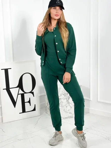 Spodnie Kesi z ćwiekami zielone