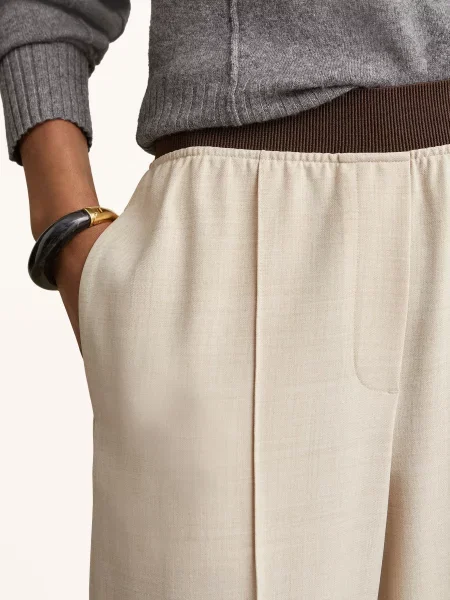 Reiss Spodnie Marlene Wilde beige beżowe
