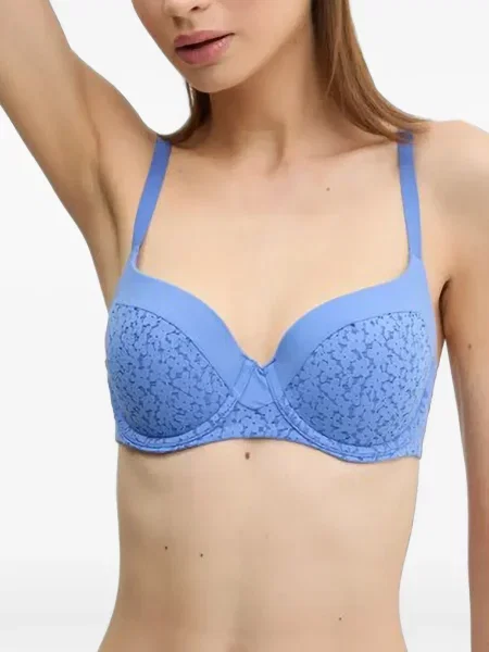 Sutien Chantelle cu model floral din dantelă albastru