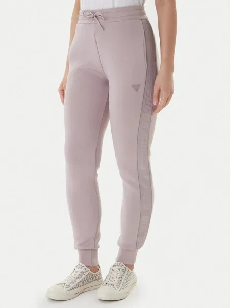 Guess Pantaloni trening Allie Scuba Violet roz