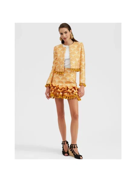 Mała mały spódnica mini La Doublej żółta