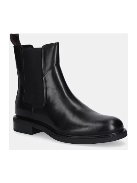 Vagabond Shoemakers sztyblety skórzane FREYA na płaskim czarny