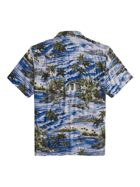 Cămașă Ralph Lauren Rrl scurtă albastru