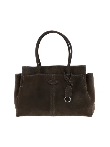 Shopperka Tod's zamszowa brązowa