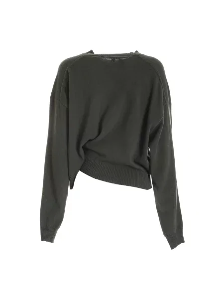 Sweter Kenzo wełniany asymetryczny zielony