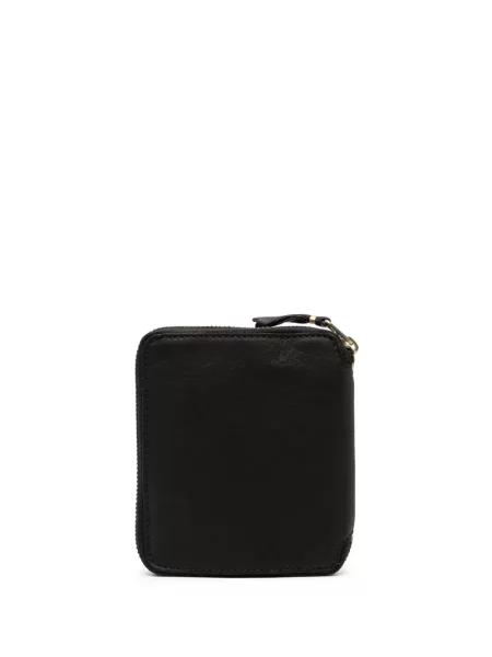 Iš natūralios odos piniginė Comme Des Garçons Wallet juoda