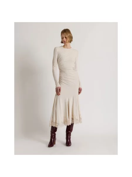 Sukienka midi Alberta Ferretti beżowa