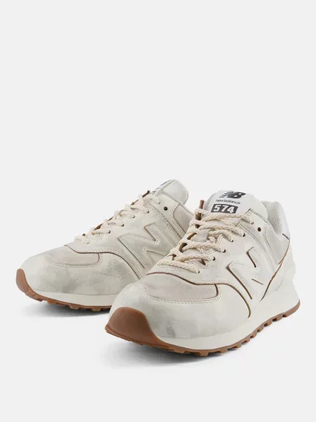 Кожаные кроссовки New Balance 574 белые