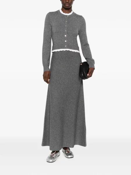 Rochie maxi Sandro tricotate gri