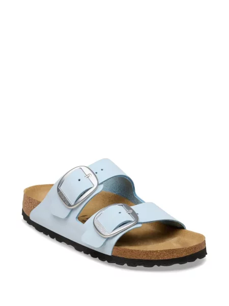 Bőr lapos talpú szandál Birkenstock kék