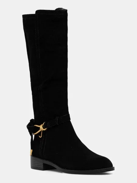 Steve Madden cizme din piele întoarsă Xtreme cu plat negru