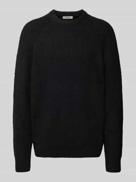 Sweter z dzianiny o kroju relaxed fit z mieszanki bawełny model ‘DALE LIFE’ Only & Sons czarny