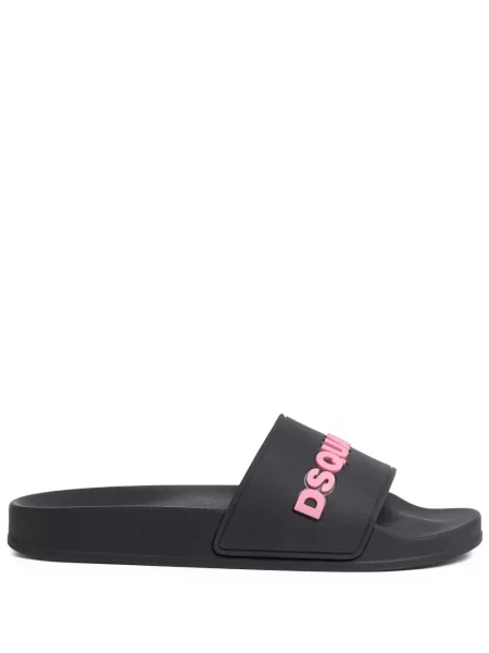 Papuci Dsquared2 cu imagine negru