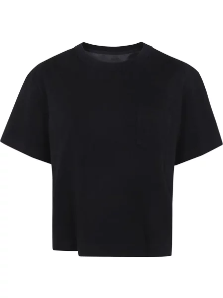 Tricou Sacai din jerseu negru