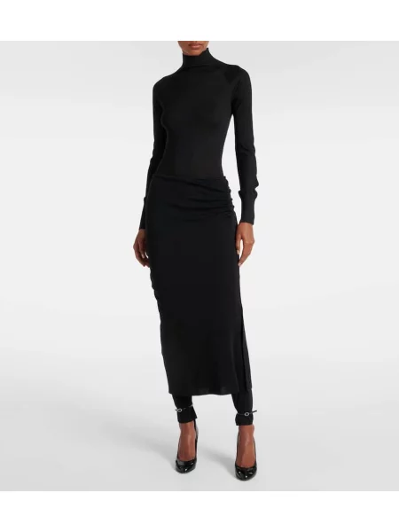 Fustă Alaïa de lână negru