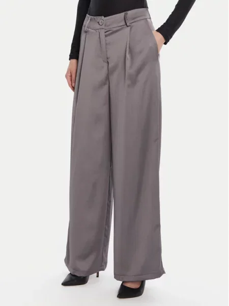 Rinascimento Παντελόνι Palazzo Wide Leg γκρι