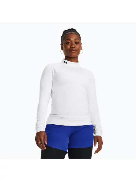 Longsleeve treningowy Under Armour Authentics CG Mockneck white/black biały