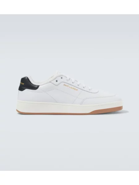 Sneakerși Saint Laurent din piele alb