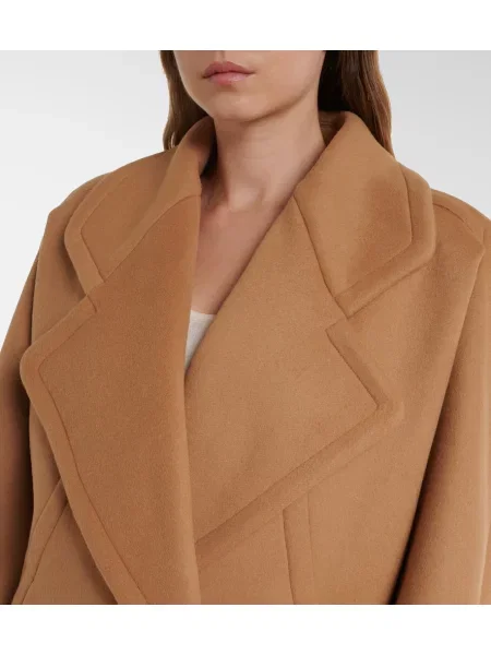 Decupat palton Stella Mccartney de lână bej