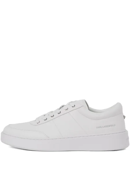 Sneakerși Karl Lagerfeld cu șireturi din dantelă alb