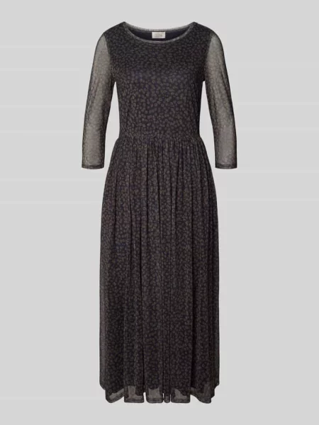 Sukienka midi z okrągłym dekoltem Robe Légère granatowa