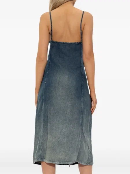 Rochie din denim Diesel până la genunchi de costum albastru