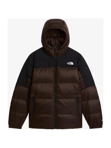 Kurtka z kapturem The North Face Diablo Down brązowy ciemny S czarny