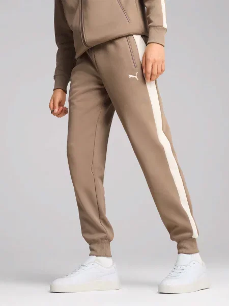 Спортивні штани PUMA T7 ALWAYS ON тауп поліестер/бавовна