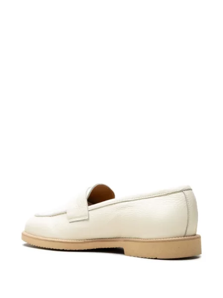 Pantofi loafer Chuckies din piele alb