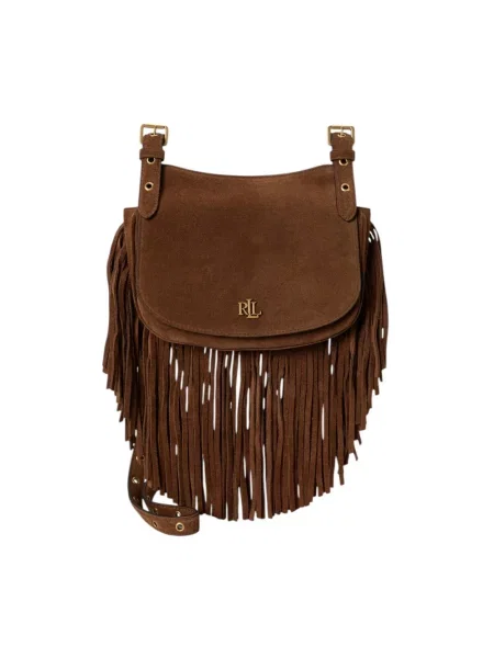 Lauren Ralph Lauren torebka crossbody zamszowa brązowa