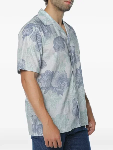 Cămașă Ted Baker cu model floral cu imagine albastru