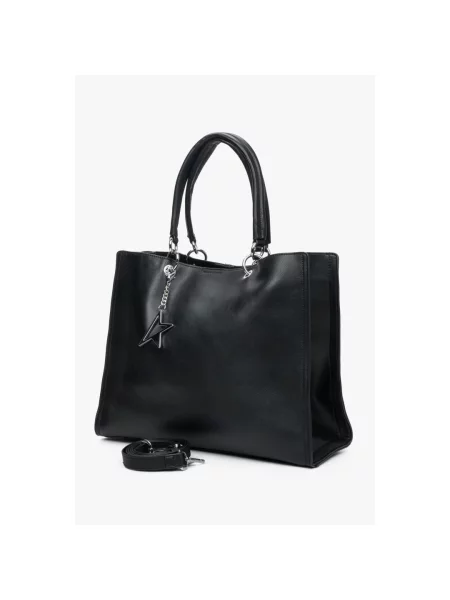 Сумка-шопер шкіряна Estro чорна