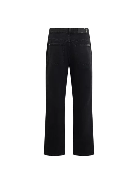 Jeansy straight leg 7 For All Mankind czarne