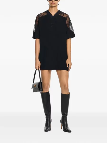 Fotbal rochie Off-white din dantelă alb