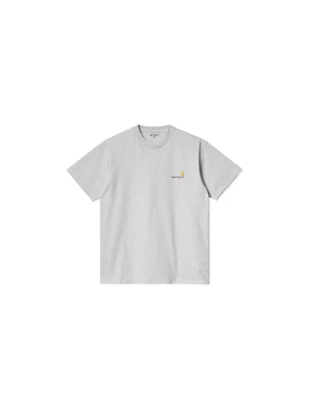 Carhartt WIP S/S American Script T-Shirt Mężczyźni Koszulki Carhartt WIP Size: L szary